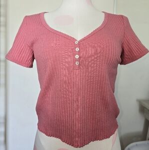 American Eagle Pink Crop Top
